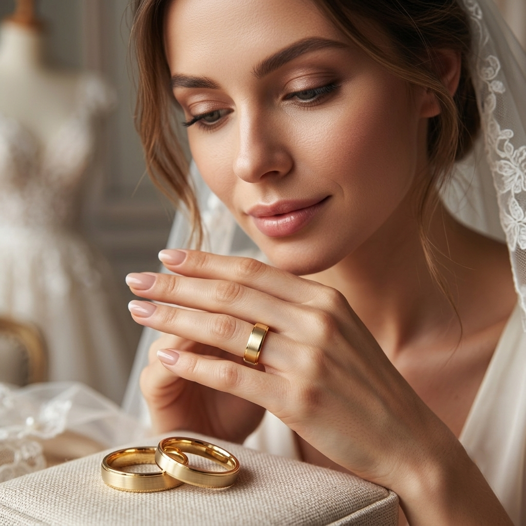 Par de Alianças Fosca Saray: Ouro 18k 750 - Imagem 3
