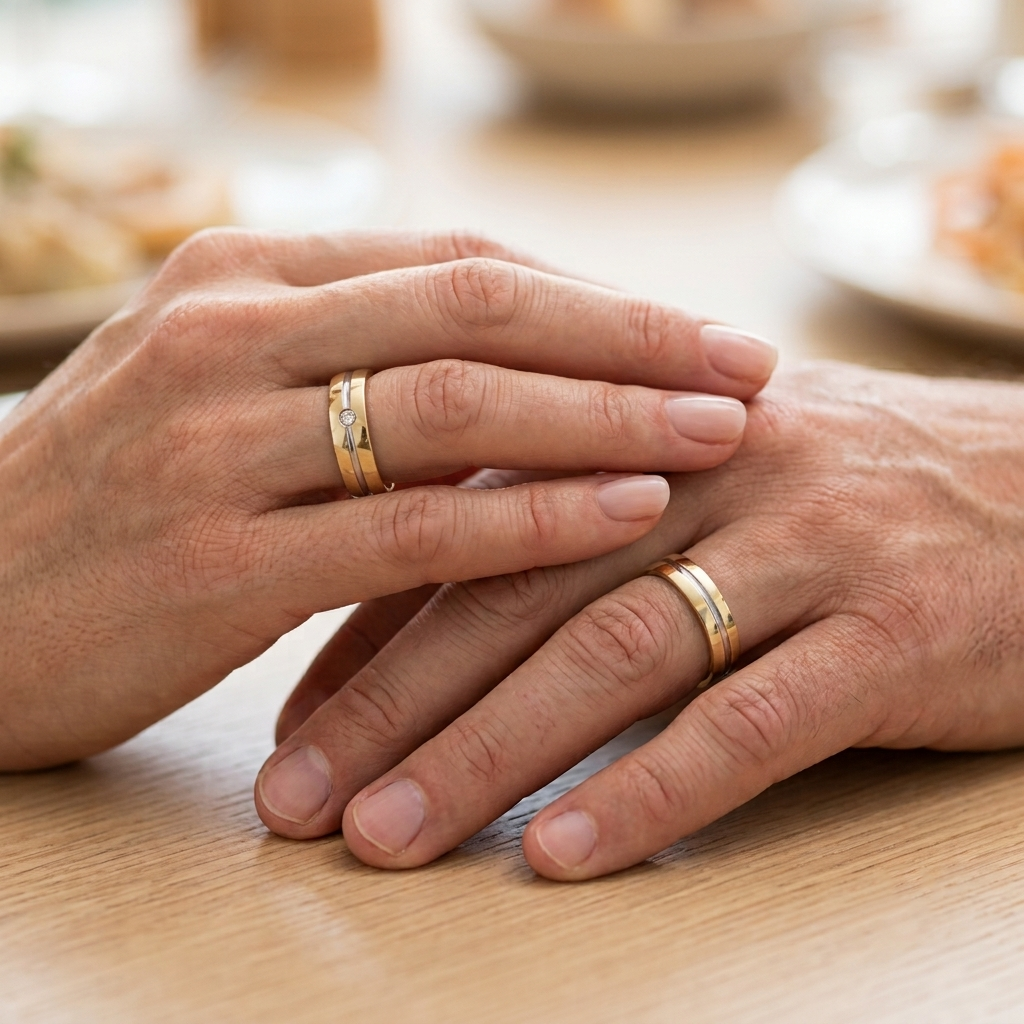 Par de Alianças de Eltz : Bodas de Prata: Ouro 18k 750 - Imagem 2