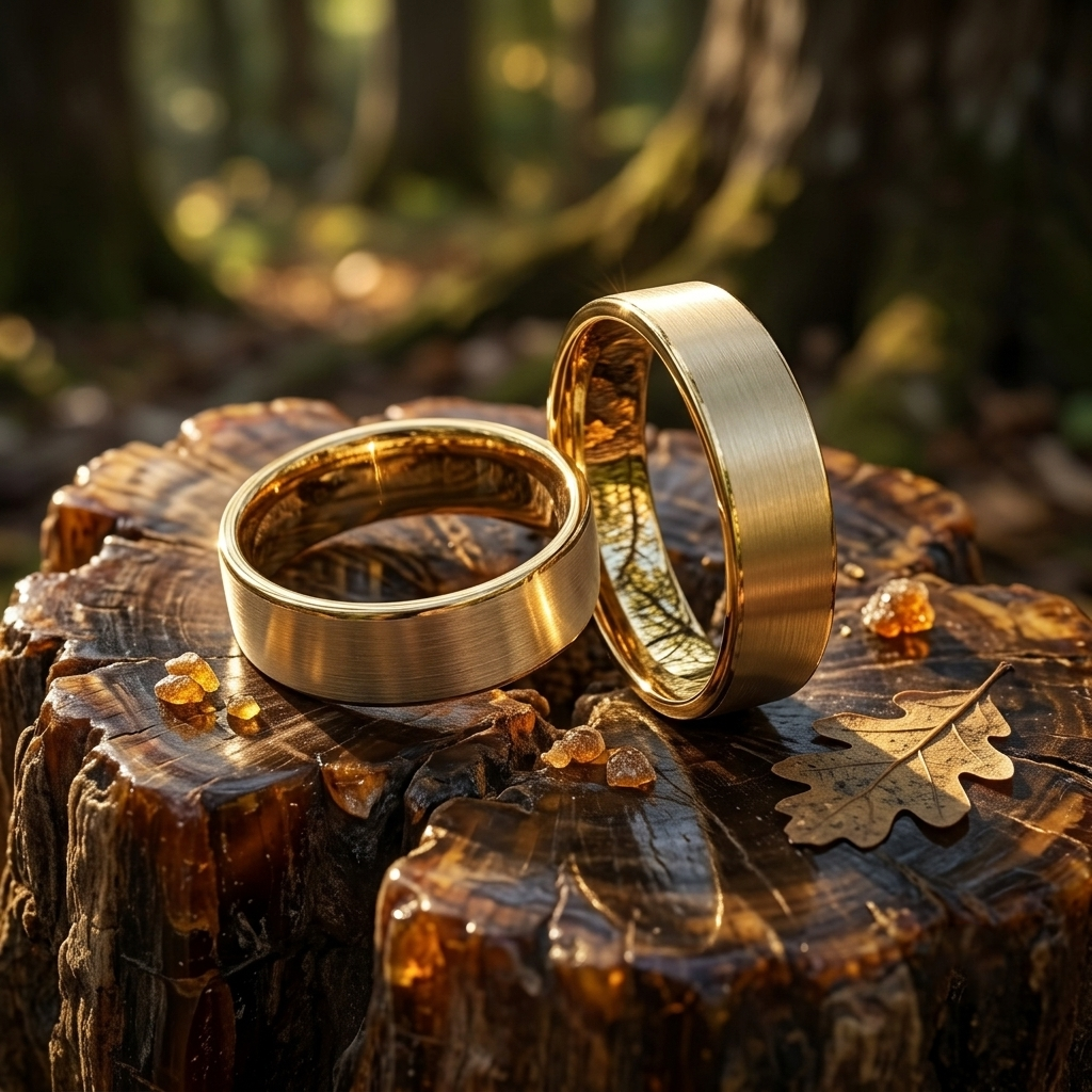 Par de Alianças Fosca Saray: Ouro 18k 750 - Imagem 5
