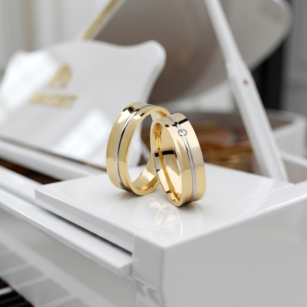 Par de Alianças de Eltz : Bodas de Prata: Ouro 18k 750 - Imagem 6