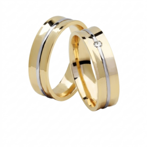 Par de Alianças de Eltz : Bodas de Prata: Ouro 18k 750