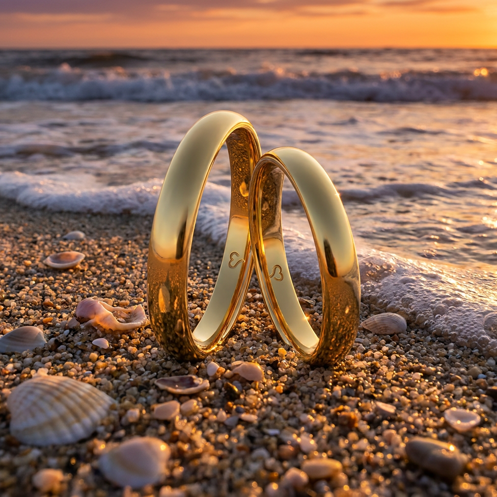 Par de Alianças Windsor: Ouro Amarelo 18k 750 - Imagem 2