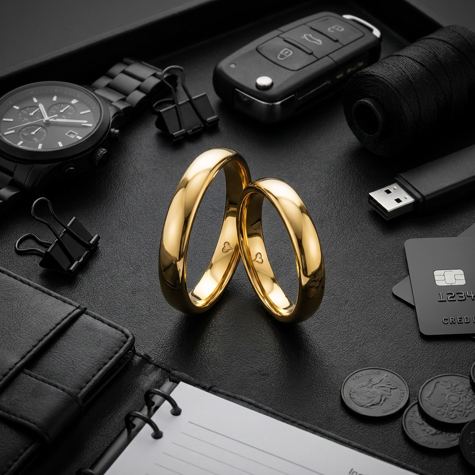 Par de Alianças Windsor: Ouro Amarelo 18k 750 - Imagem 4