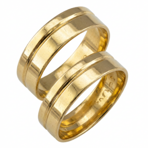 Par de Alianças Alhambra: Ouro 18k 750