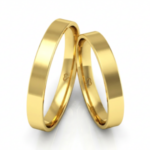 Par de Alianças de Edimburgo: Ouro 18k 750