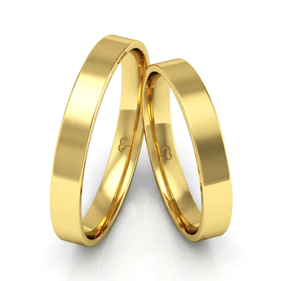 Par de Alianças de Edimburgo: Ouro 18k 750